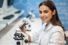IMG_WIOR_0002_mujer-feliz-cerca-microscopio-mirando-camara